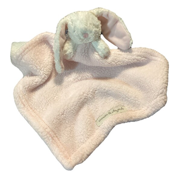Blankets and Beyond Pink Bunny Rabbit Baby Lovey Security Blanket Plush 2016 - Picture 1 of 10